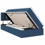 vidaXL Lit avec rangement et matelas avec tête de lit Bleu 90 x 190 cm