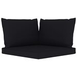 Vidaxl salon de jardin 5 pièces avec coussins noir