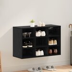 vidaXL Cabinet à chaussures Chêne noir 103x30x51 cm Bois d'ingénierie