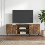 vidaXL Meuble TV Chêne fumé 150 x 31 x 50 cm Bois d'ingénierie