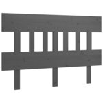 vidaXL Tête de lit Gris 153 5x3x81 cm Bois massif de pin