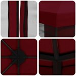 vidaXL Abri de jardin avec parois 4 × 3 m Bordeaux Polyester et Acier