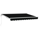 vidaXL Auvent rétractable électrique Noir 3 x 2 5 m