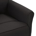 vidaXL Fauteuil inclinable Noir Tissu
