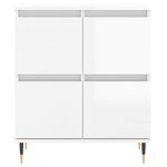 vidaXL Buffet Blanc brillant 60x35x70 cm Bois d'ingénierie