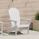 vidaXL Chaise Adirondack Blanc 74 x 82 x 92cm Plastique