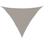 vidaXL Voile d'ombrage 160 g/m² triangulaire gris clair 4x4x5 8 m PEHD