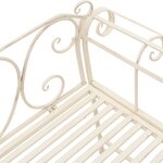 vidaXL Banc de jardin 132 cm Métal Antique Blanc