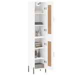vidaXL Buffet haut Blanc 34 5x34x180 cm Bois d'ingénierie