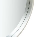 vidaXL Miroir mural avec sangle 50 cm Argenté