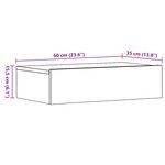 vidaXL Table de chevet vieux bois 60x35 cm bois d'ingénierie