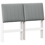 vidaXL Tête de lit capitonnée Gris clair 120 cm Pin massif