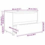 vidaXL Armoire de rangement Chêne brun 80 x 48 x 57 cm