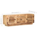 vidaXL Meuble TV 120x30x40 cm Bois de manguier brut