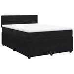 vidaXL Sommier à lattes de lit et matelas Noir 160x200 cm Velours
