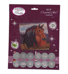 Kit carte broderie diamant 18x18cm Cheval