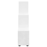 vidaXL Bibliothèque escalier Blanc brillant 107 cm Bois d'ingénierie