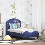 vidaXL Cadre de lit pour tout-petit avec tête de lit Bleu police