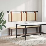 vidaXL Tête de lit suspendue Uni Crème 190 x 55 x 5 cm PU antique