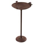 Esschert Design Baignoire pour oiseaux sur pied Fonte