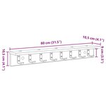 vidaXL Porte-manteau mural Blanc 80 x 10.5 x 10.5 cm Bois d'ingénierie