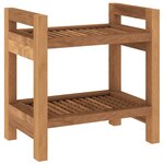 vidaXL Table d'appoint de salle de bain 45x30x45cm bois de teck solide