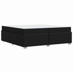 vidaXL Cadre de lit avec matelas Noir 200 x 200 cm tissu