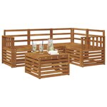 vidaXL Ensemble de canapés d'extérieur 5 Pièces Naturel