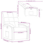 vidaXL Fauteuil inclinable Rouge bordeaux Tissu