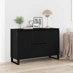 Buffet vidaXL Chêne Noir 104x35x70 cm Bois reconstitué