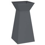 vidaXL Jardinière à pilier 2 Pièces Anthracite 35 x 35 x 73 cm Acier