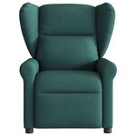 vidaXL Fauteuil de massage inclinable électrique Vert foncé Tissu
