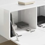 vidaXL Meuble TV mural 2 Pièces Blanc Brillant 60 x 31 x 29.5 cm