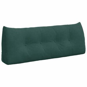 vidaXL Coussin de Dos Vert foncé 120 x 24 x 50 cm Velours