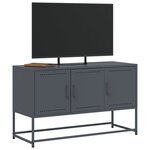 vidaXL Meuble TV anthracite 100 5x39x60 5 cm acier