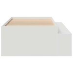 vidaXL Cadre de lit avec rangement Blanc 90 x 190 cm Bois d'ingénierie