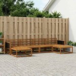 vidaXL Ensemble de canapés d'extérieur 6 Pièces Naturel