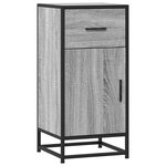vidaXL Buffet sonoma gris 35 5x35x76 cm bois d'ingénierie et métal