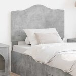 vidaXL Tête de lit avec tête de lit Gris béton 90 cm Bois d'ingénierie