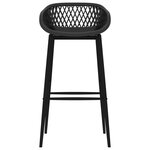 vidaXL Chaises de bar lot de 4 noir