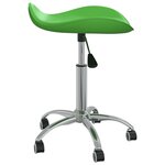 vidaXL Chaise pivotante de salle à manger Vert Similicuir