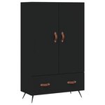 vidaXL Buffet haut noir 69 5x31x115 cm bois d'ingénierie
