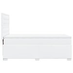 vidaXL Sommier à lattes de lit avec matelas Blanc 90x190 cm Similicuir