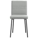 vidaXL Chaises à manger lot de 4 Gris clair Velours