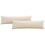 vidaXL Coussins de canapé 2 Pièces Beige 145 x 40 cm tissu