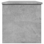 vidaXL Boîte de rangement gris béton 102x35x35 cm bois d'ingénierie
