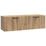 vidaXL Meuble TV mural 98 x 31 x 30 cm Chêne artisanal