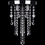 Vidaxl plafonnier avec perles de cristal blanc métal