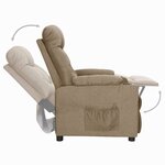 vidaXL Fauteuil Taupe Tissu