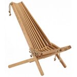 Chilienne en bois ecochair avec coussin (lot de 2) bois d'aulne